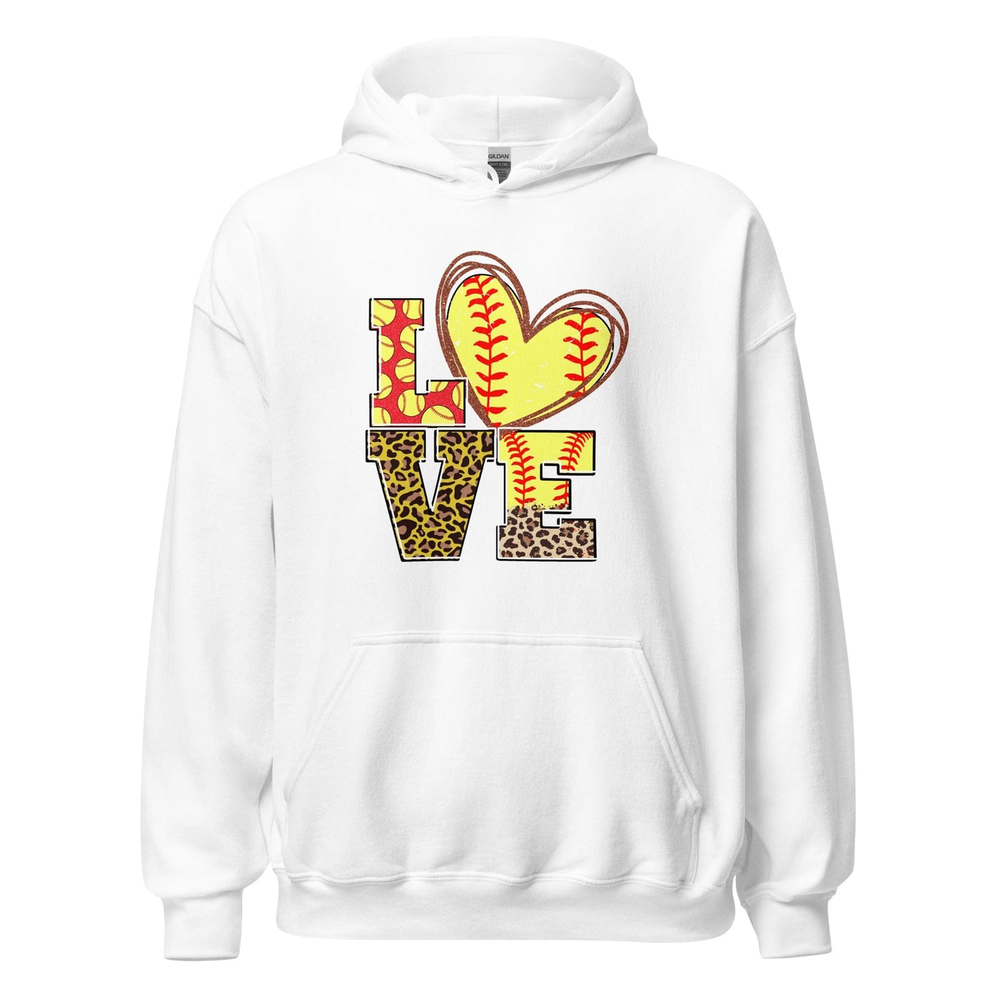 Love Softball Hoodie White / S Spirit Gear Collective Hoodie