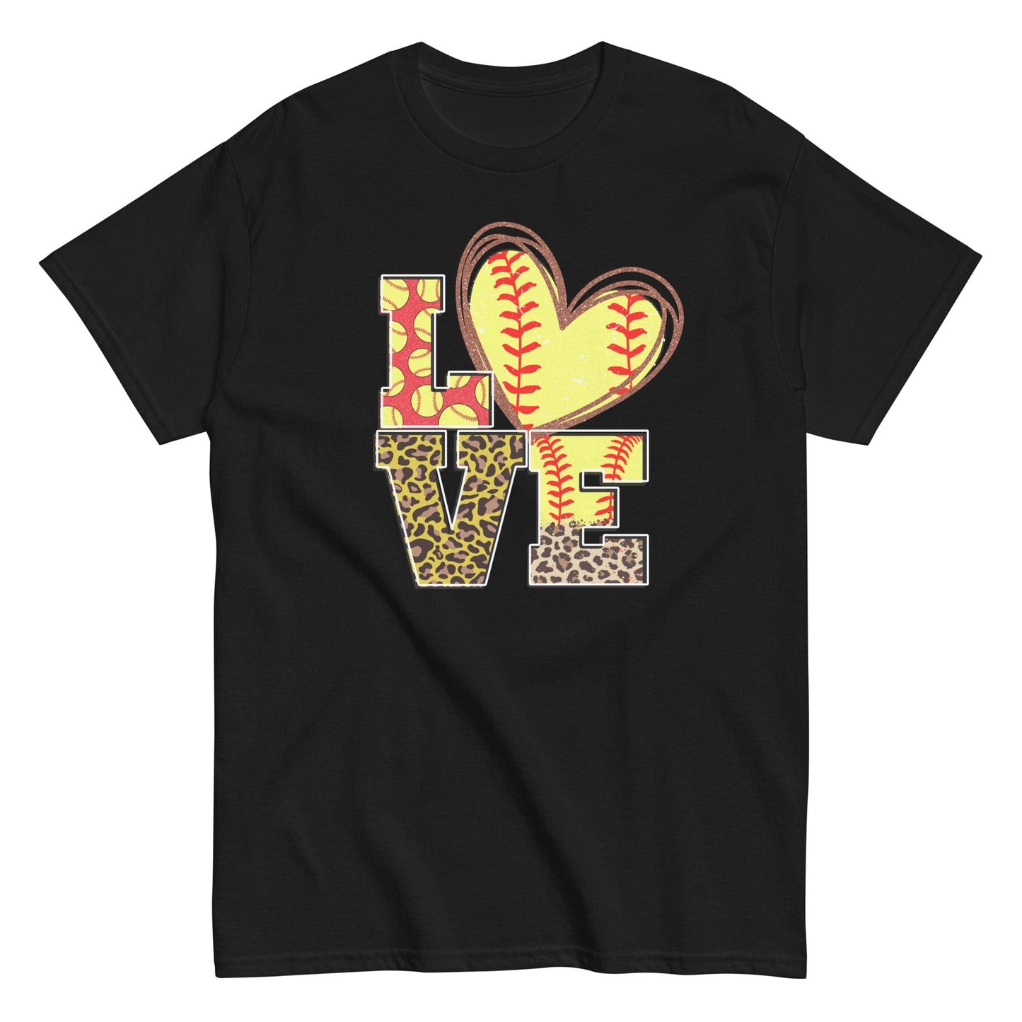 Love Softball Shirt Black / S Spirit Gear Collective T-Shirt