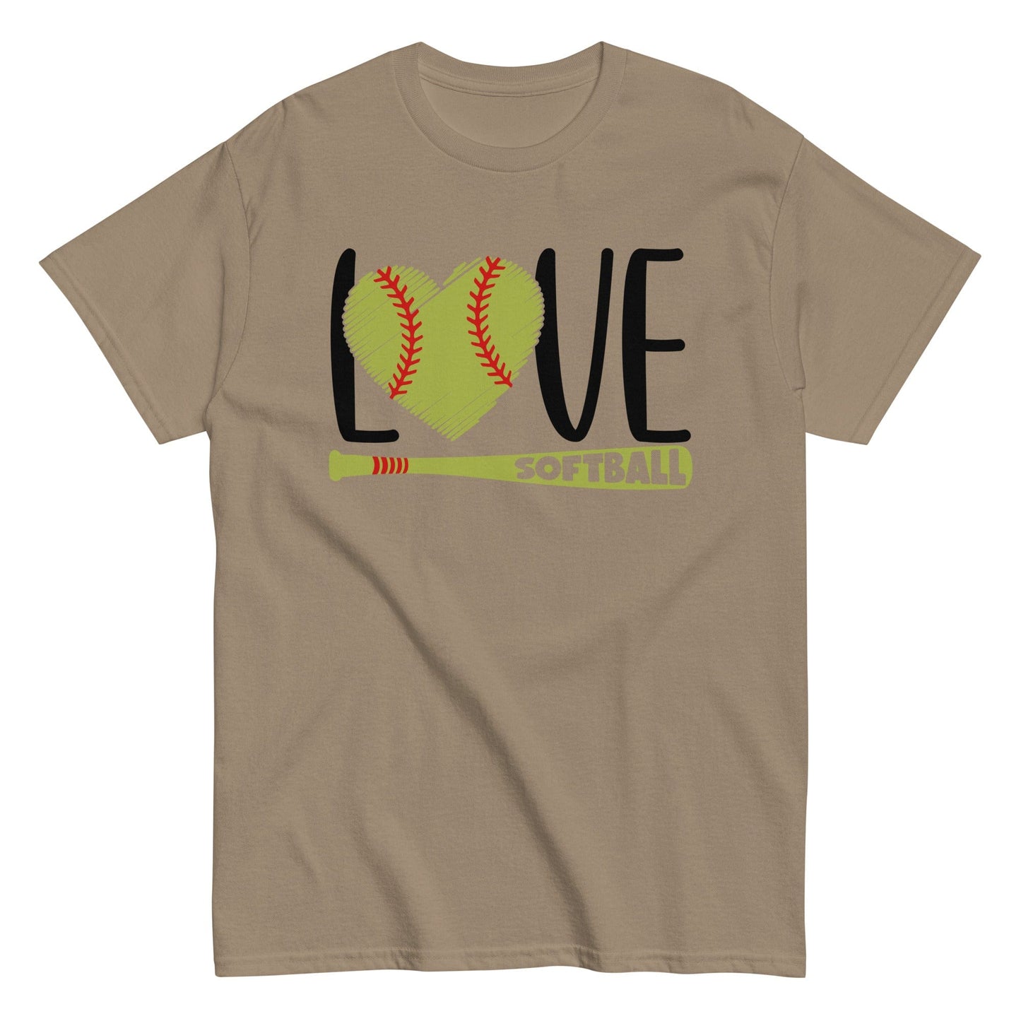 Love Softball Shirt Brown Savana / S Spirit Gear Collective T-Shirt