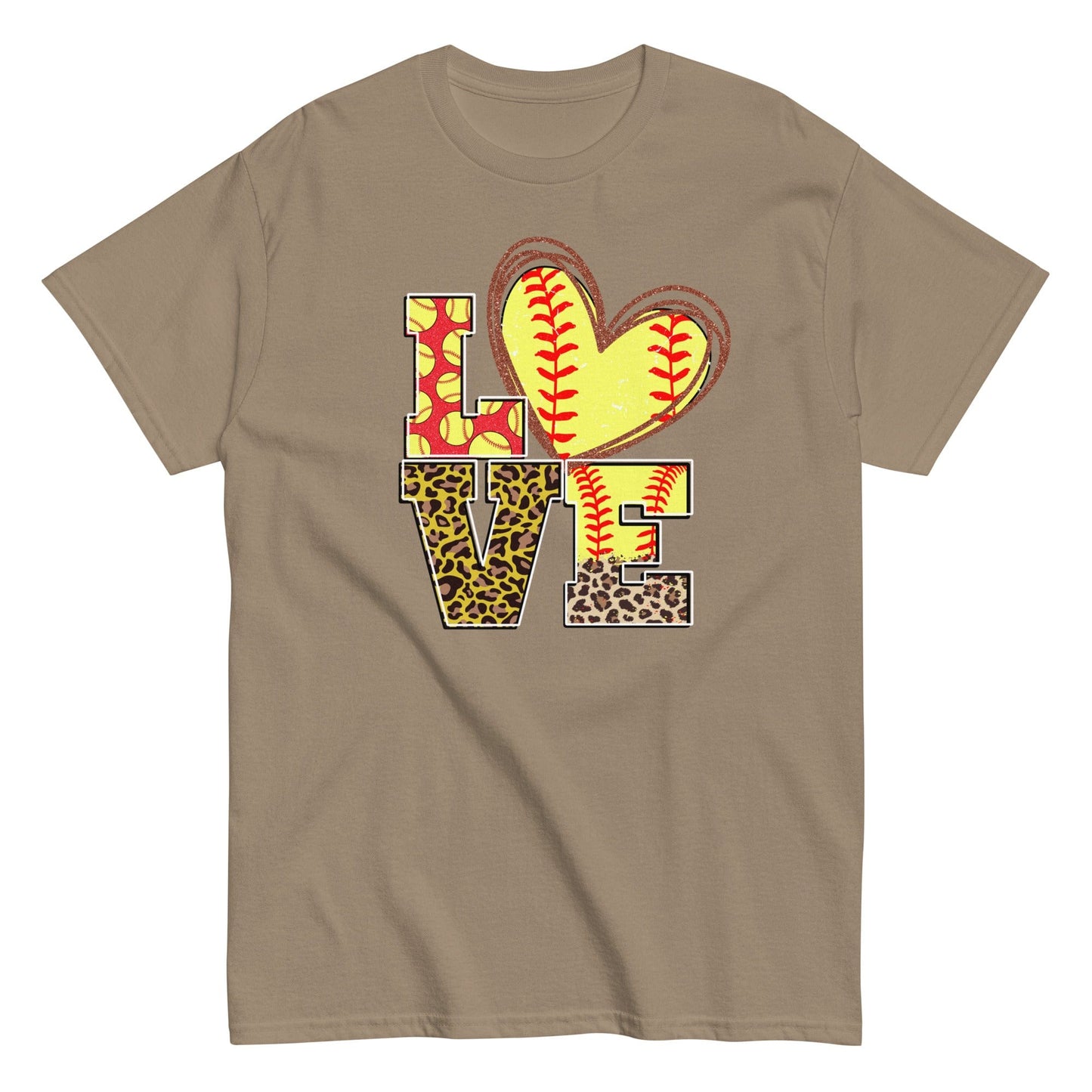 Love Softball Shirt Brown Savana / S Spirit Gear Collective T-Shirt