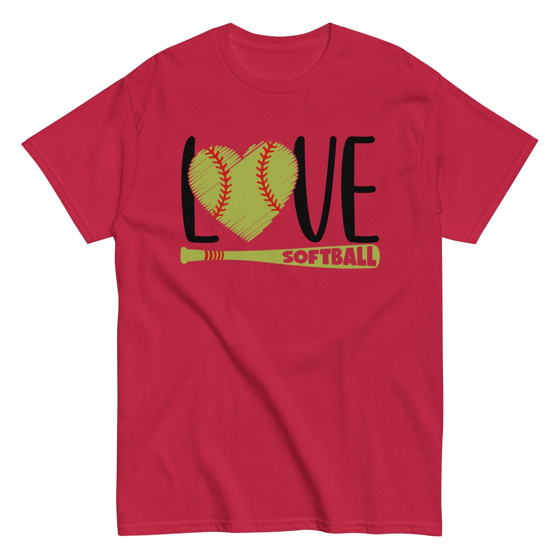 Love Softball Shirt with Bat and Heart Shaped Softball – Spirit