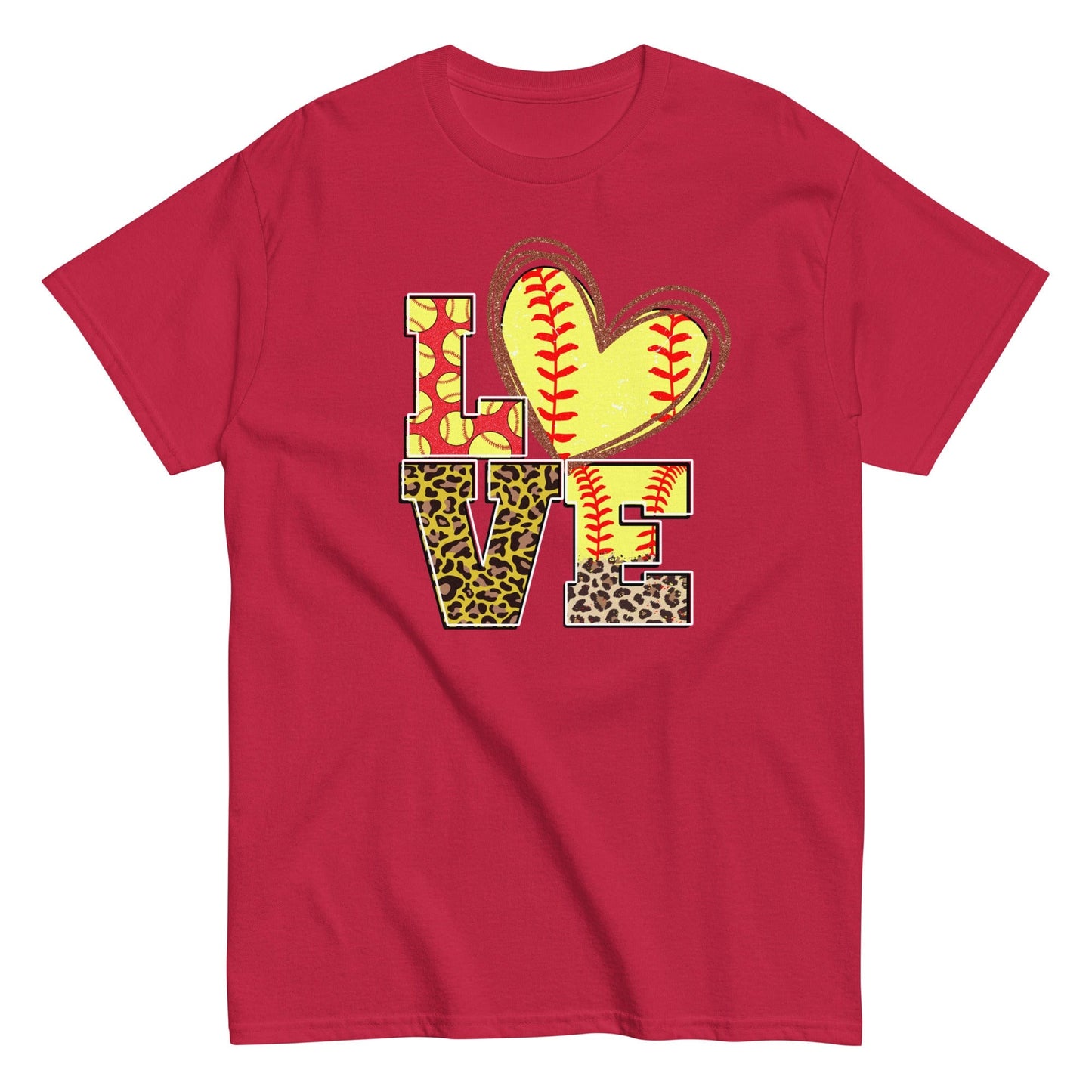 Love Softball Shirt Cardinal / S Spirit Gear Collective T-Shirt