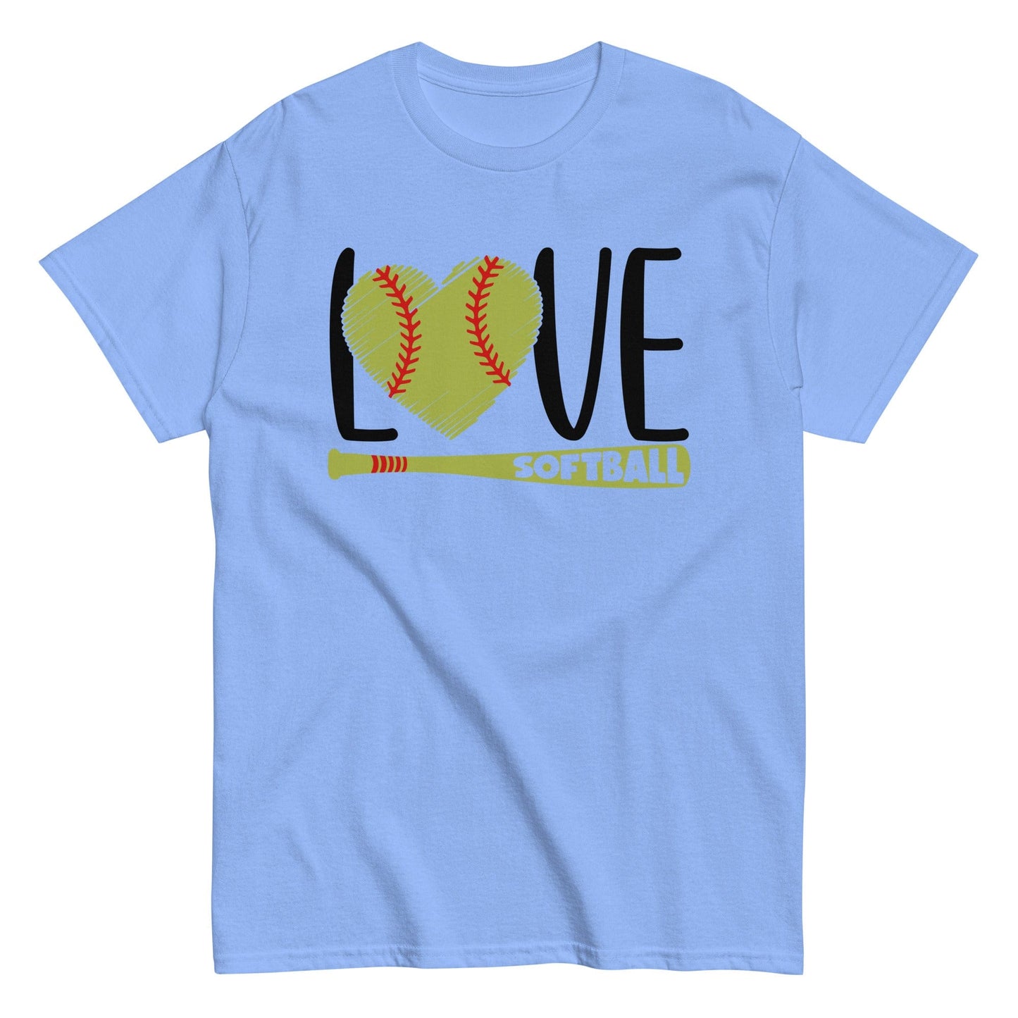 Love Softball Shirt Carolina Blue / S Spirit Gear Collective T-Shirt