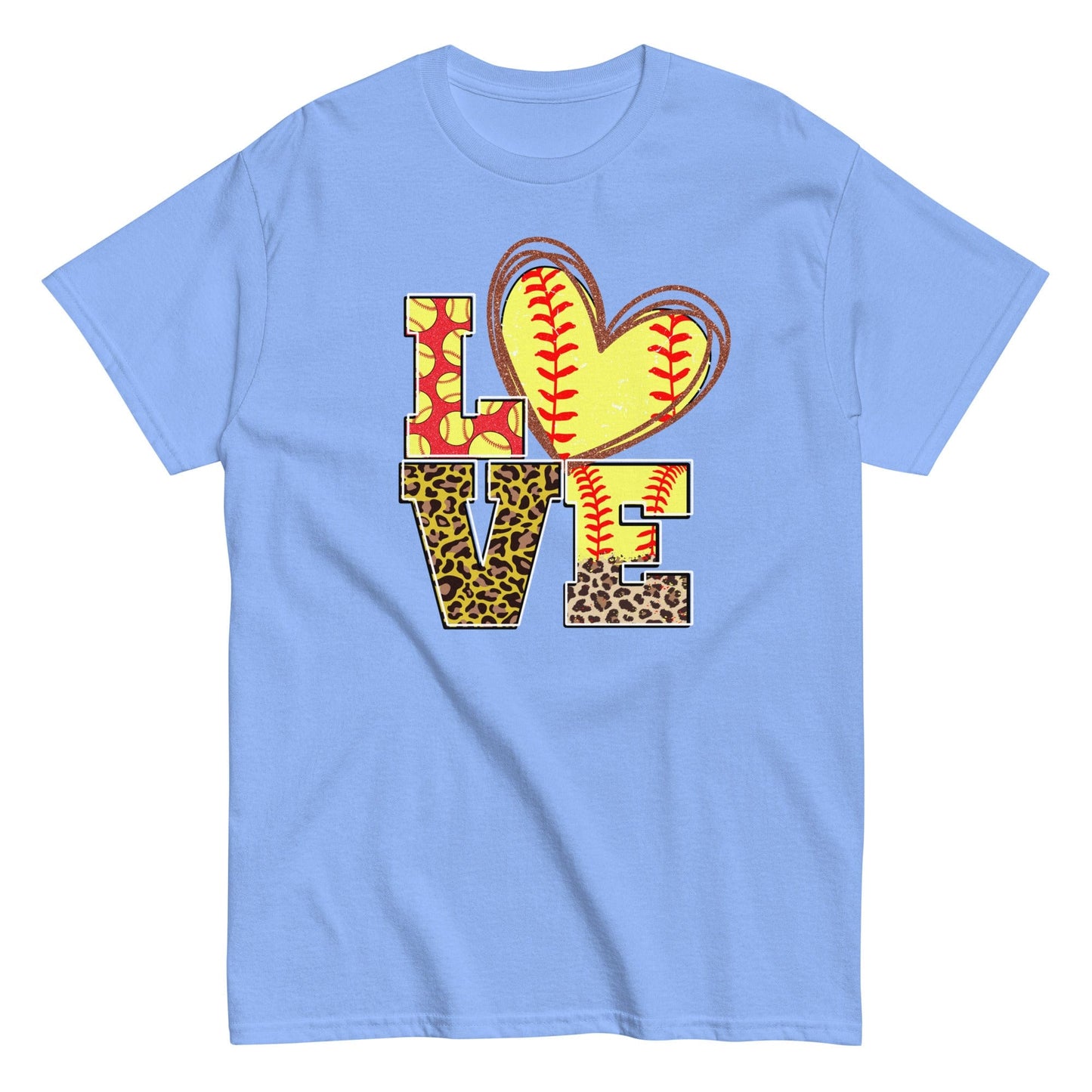 Love Softball Shirt Carolina Blue / S Spirit Gear Collective T-Shirt