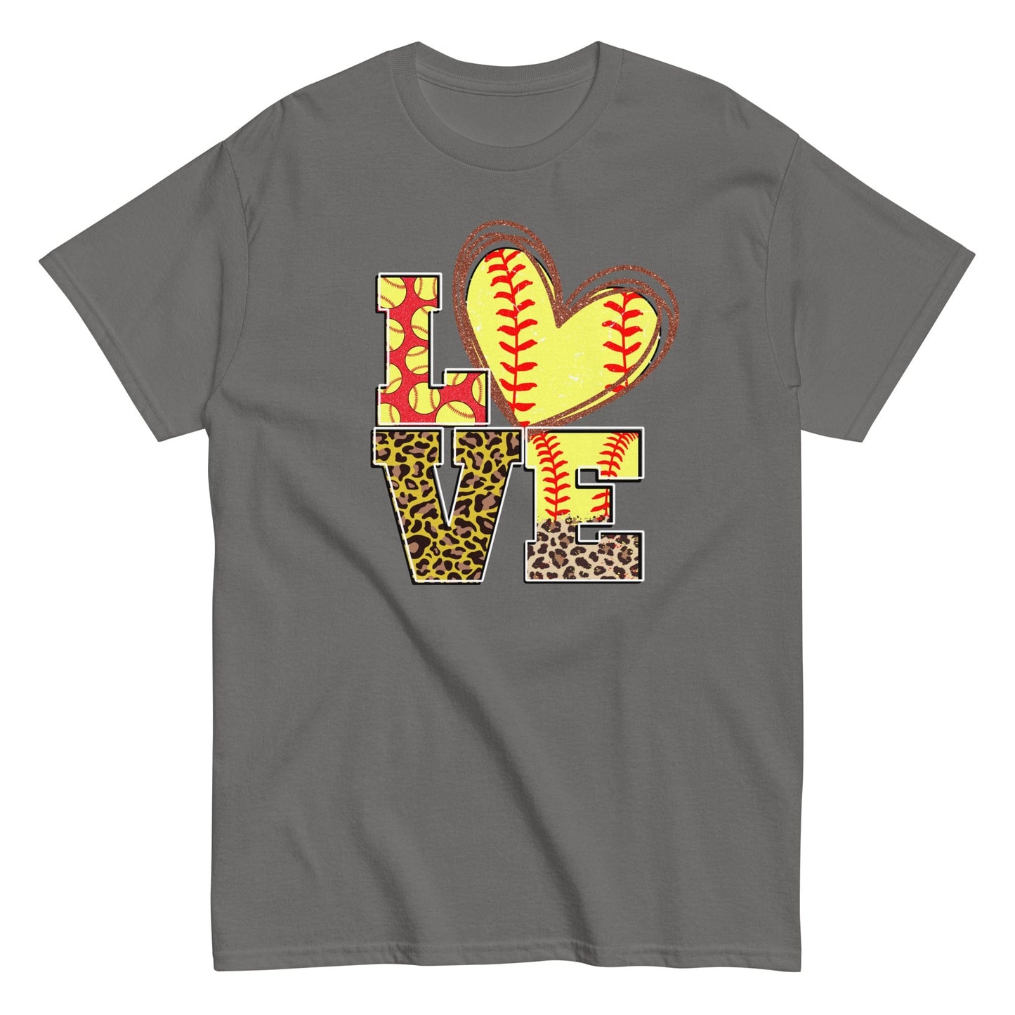 Love Softball Shirt Charcoal / S Spirit Gear Collective T-Shirt