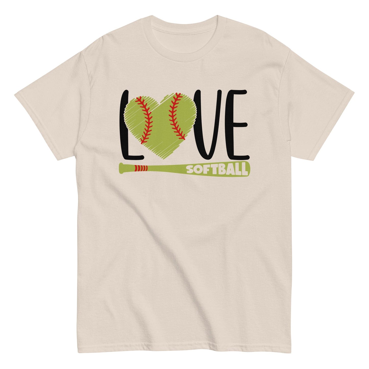 Love Softball Shirt Natural / S Spirit Gear Collective T-Shirt