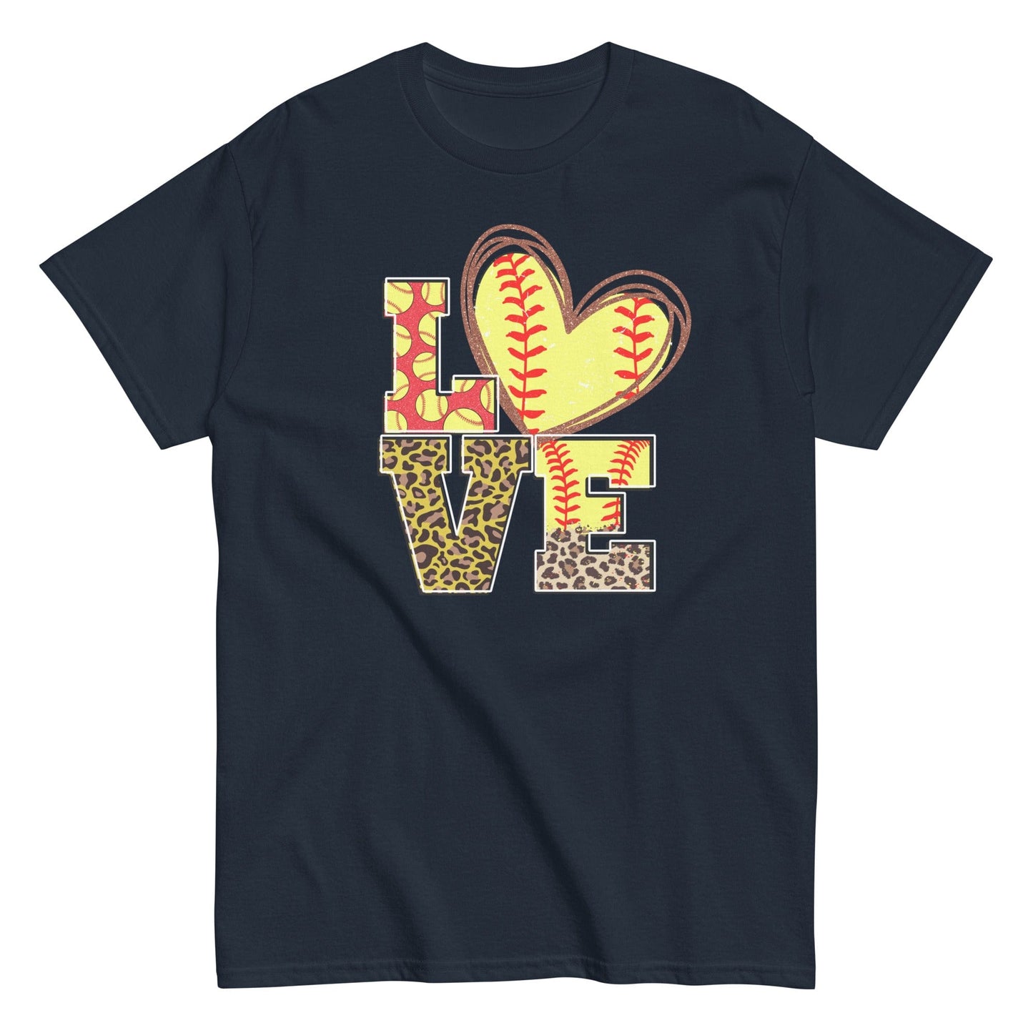 Love Softball Shirt Navy / S Spirit Gear Collective T-Shirt