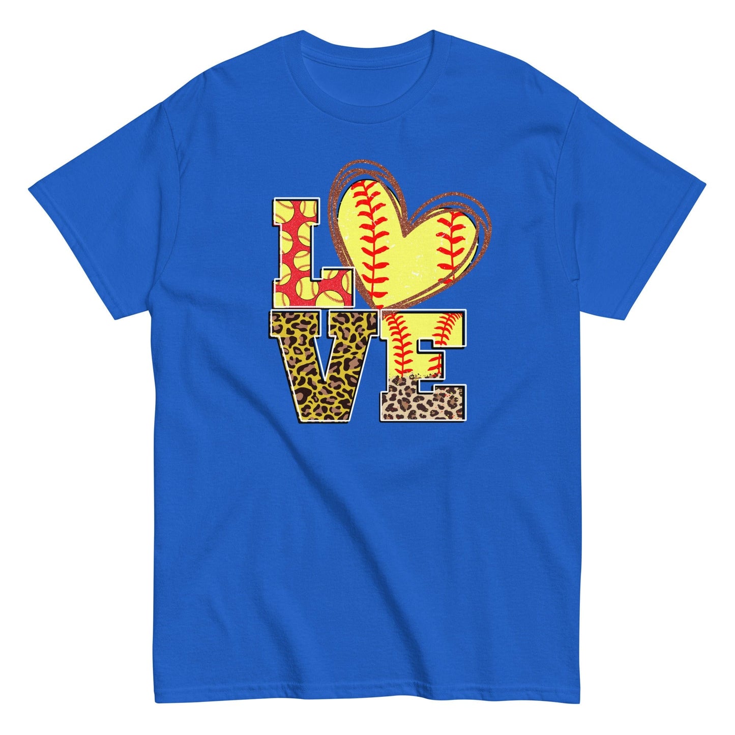 Love Softball Shirt Royal / S Spirit Gear Collective T-Shirt