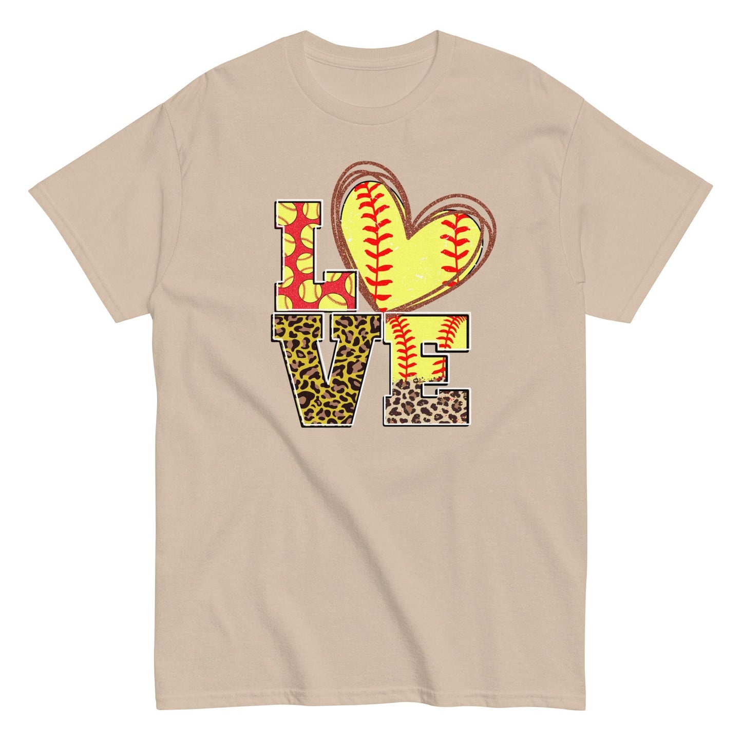 Love Softball Shirt Sand / S Spirit Gear Collective T-Shirt