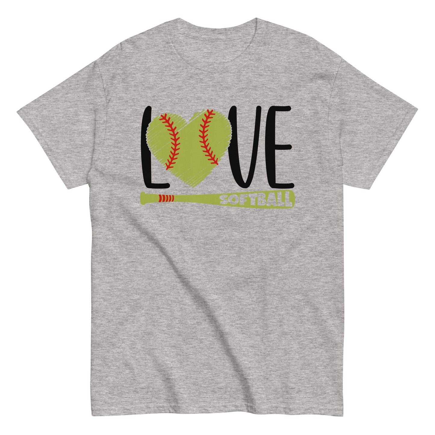 Love Softball Shirt Sport Grey / S Spirit Gear Collective T-Shirt