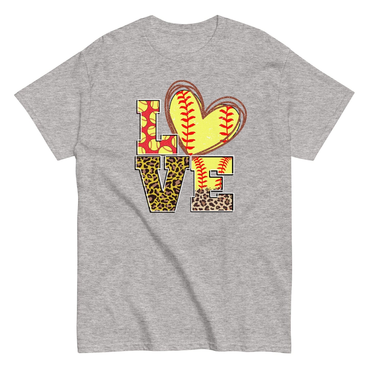 Love Softball Shirt Sport Grey / S Spirit Gear Collective T-Shirt