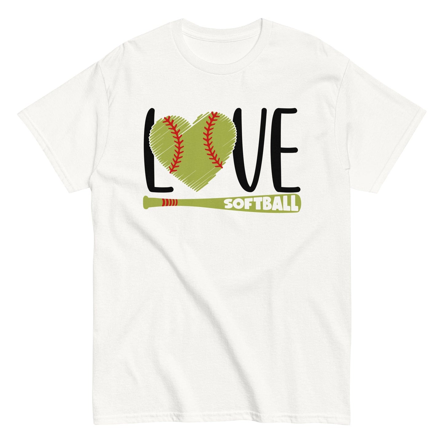 Love Softball Shirt White / S Spirit Gear Collective T-Shirt