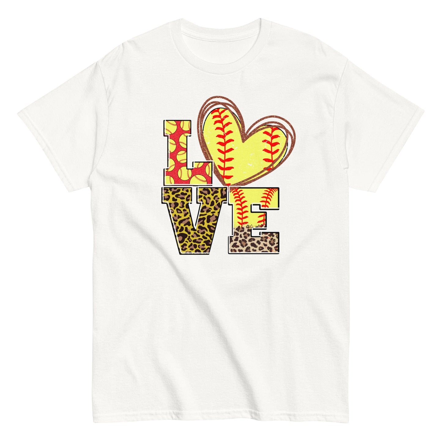 Love Softball Shirt White / S Spirit Gear Collective T-Shirt