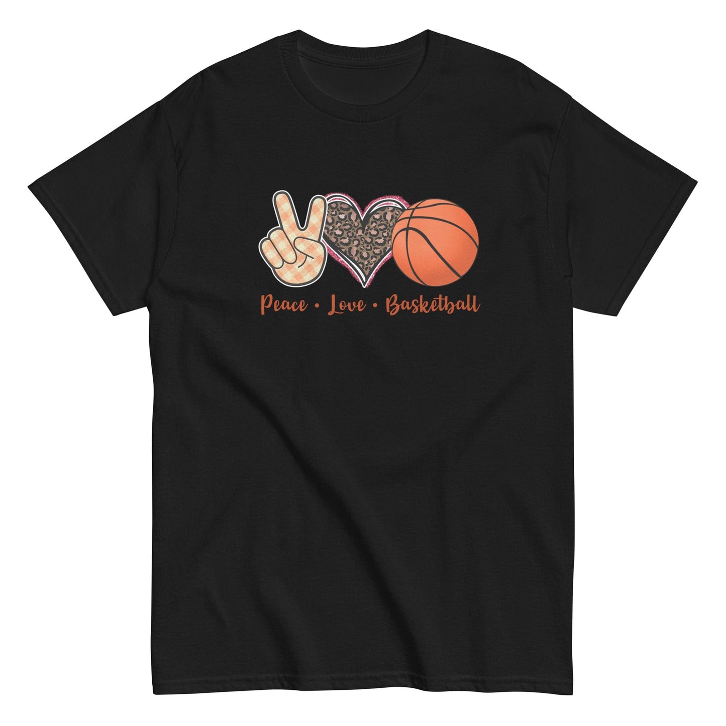 Peace Love Basketball Classic Shirt Black / S Spirit Gear Collective T-Shirt