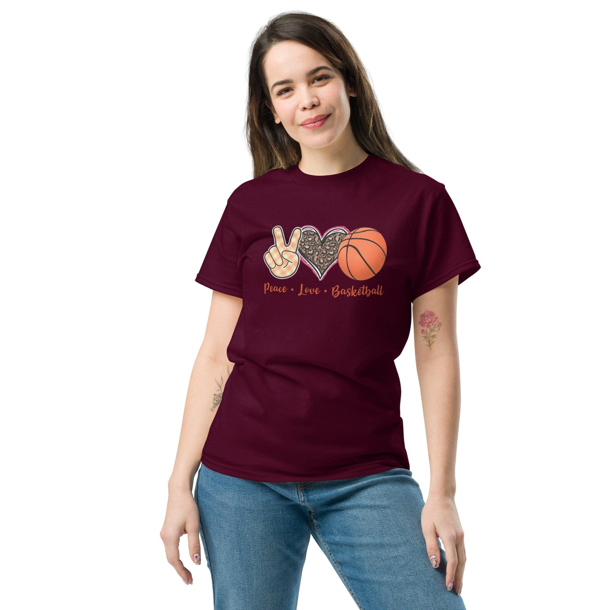 Peace Love Basketball Classic Shirt Spirit Gear Collective T-Shirt