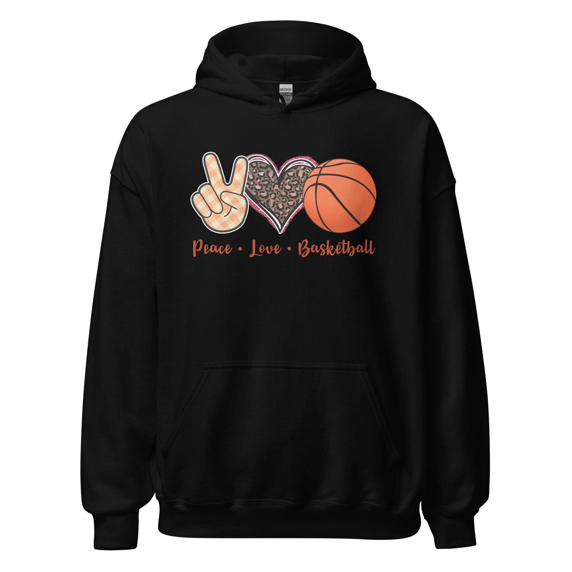 Peace Love Basketball Hoodie Black / S Spirit Gear Collective Hoodie
