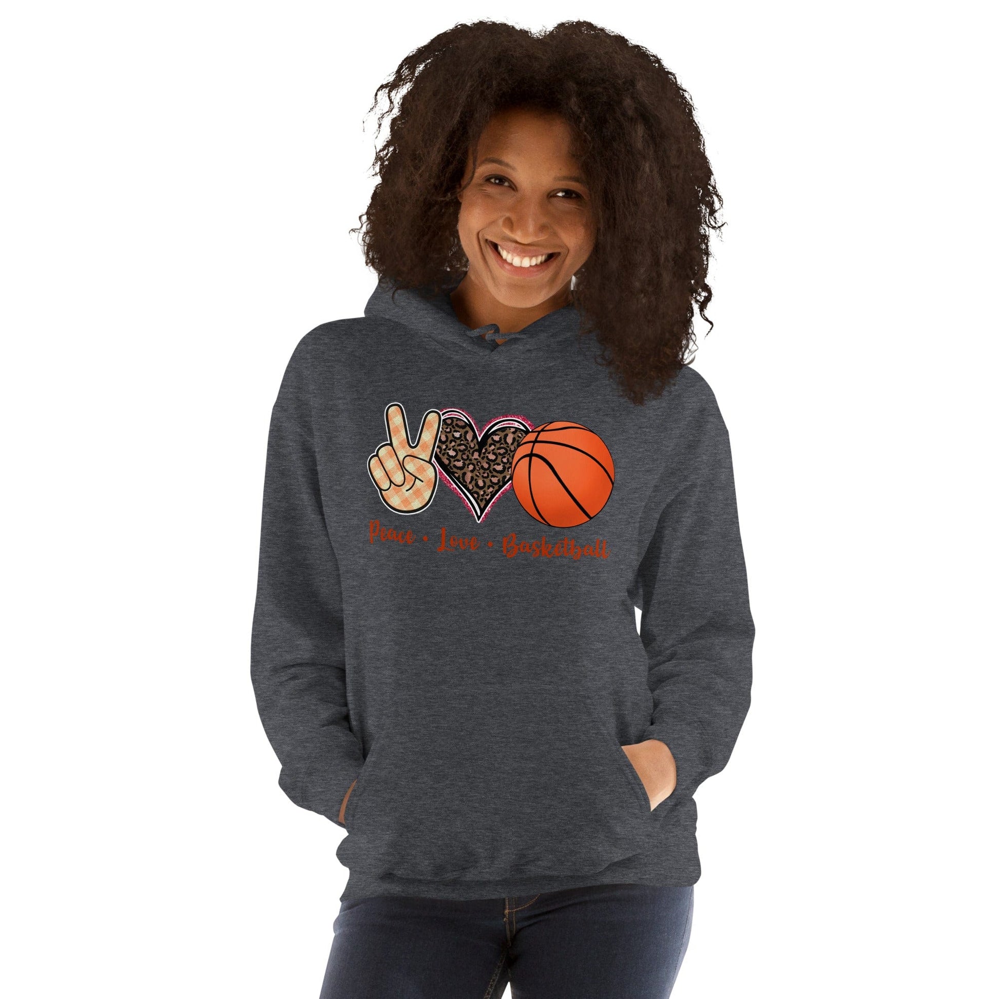 Peace Love Basketball Hoodie Spirit Gear Collective Hoodie