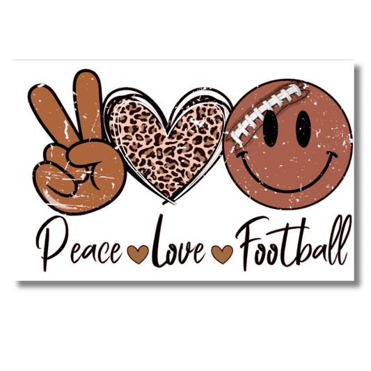 Peace Love Football Sticker Spirit Gear Collective Sticker