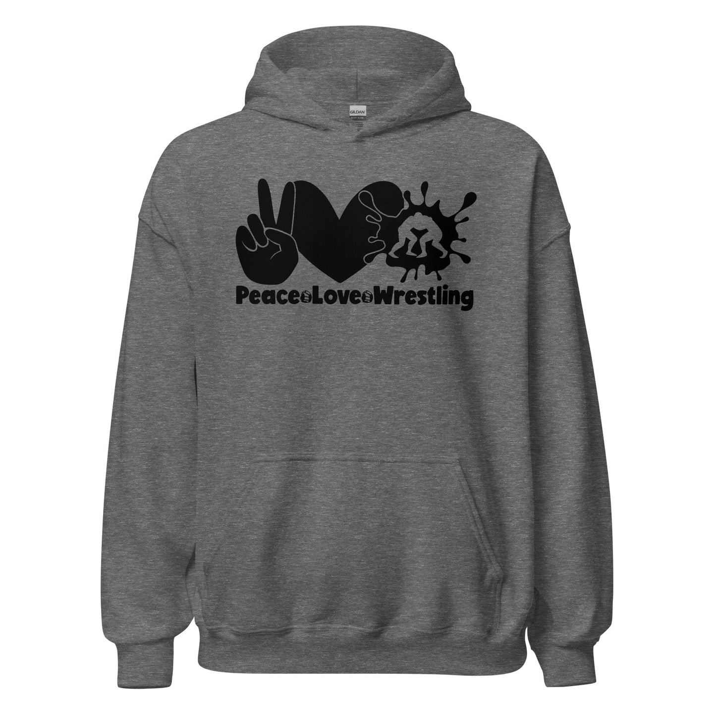 Peace Love Wrestling Hoodie Graphite Heather / S Spirit Gear Collective Hoodie