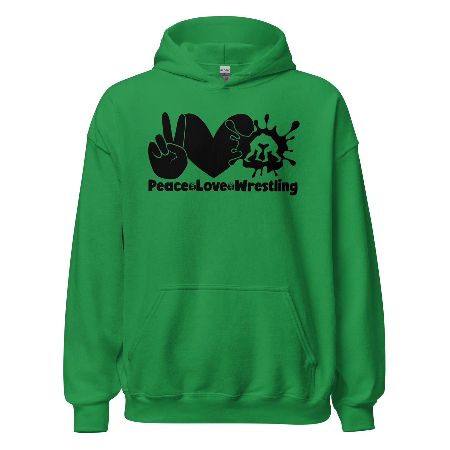 Peace Love Wrestling Hoodie Irish Green / S Spirit Gear Collective Hoodie