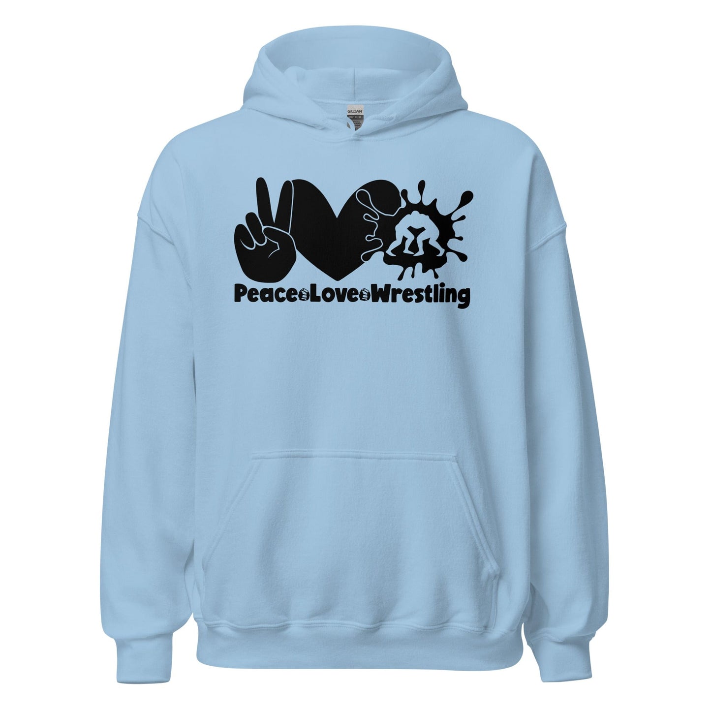 Peace Love Wrestling Hoodie Light Blue / S Spirit Gear Collective Hoodie