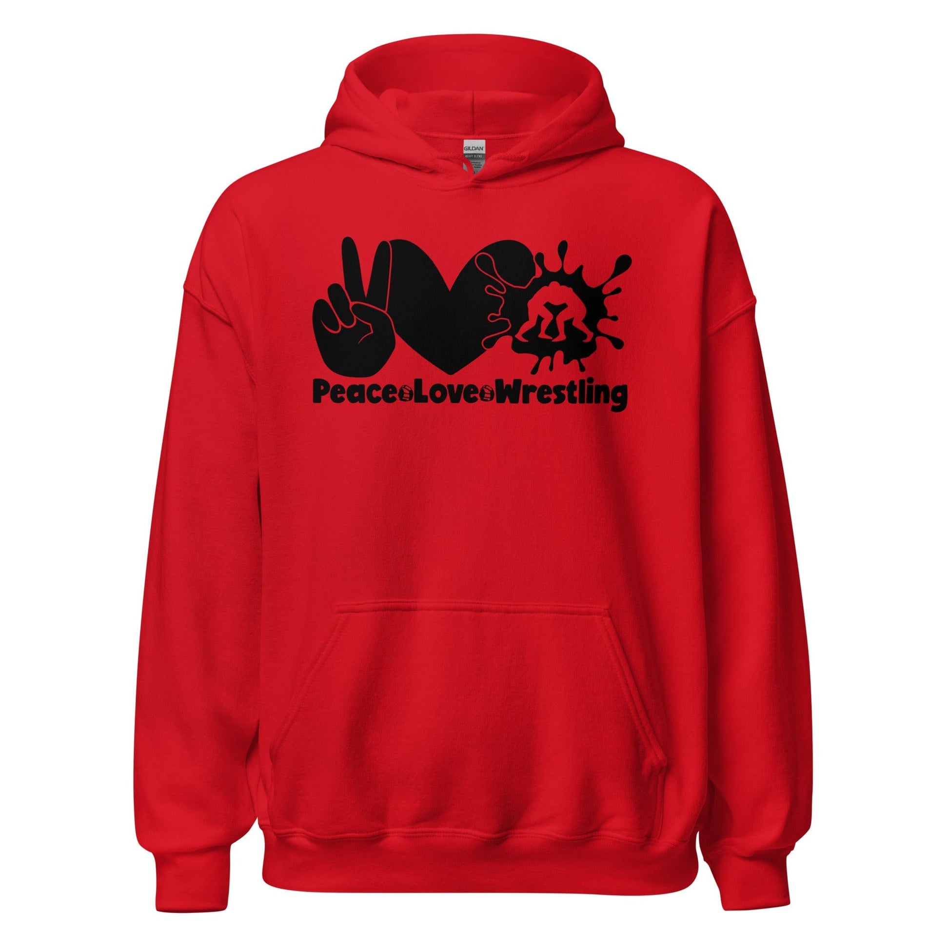 Peace Love Wrestling Hoodie Red / S Spirit Gear Collective Hoodie