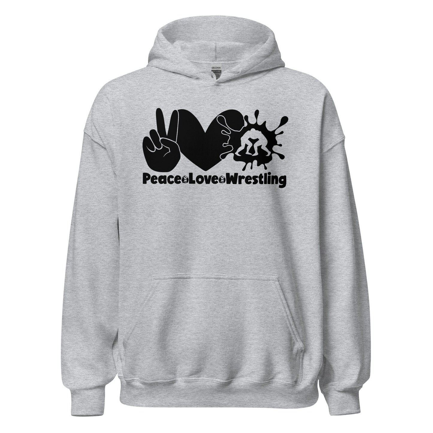 Peace Love Wrestling Hoodie Sport Grey / S Spirit Gear Collective Hoodie
