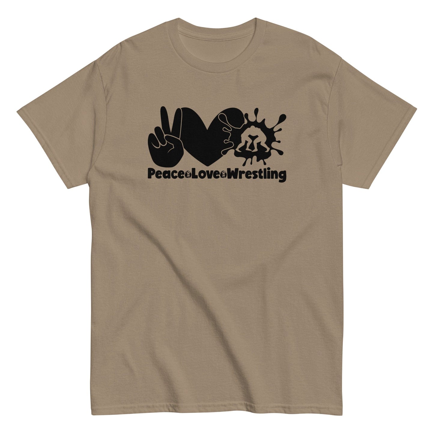 Peace Love Wrestling Shirt Brown Savana / S Spirit Gear Collective T-Shirt
