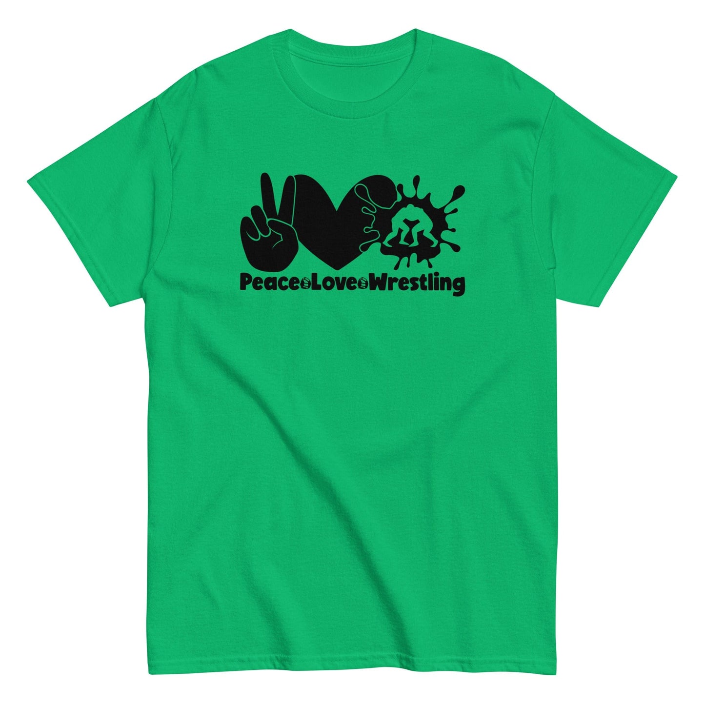 Peace Love Wrestling Shirt Irish Green / S Spirit Gear Collective T-Shirt