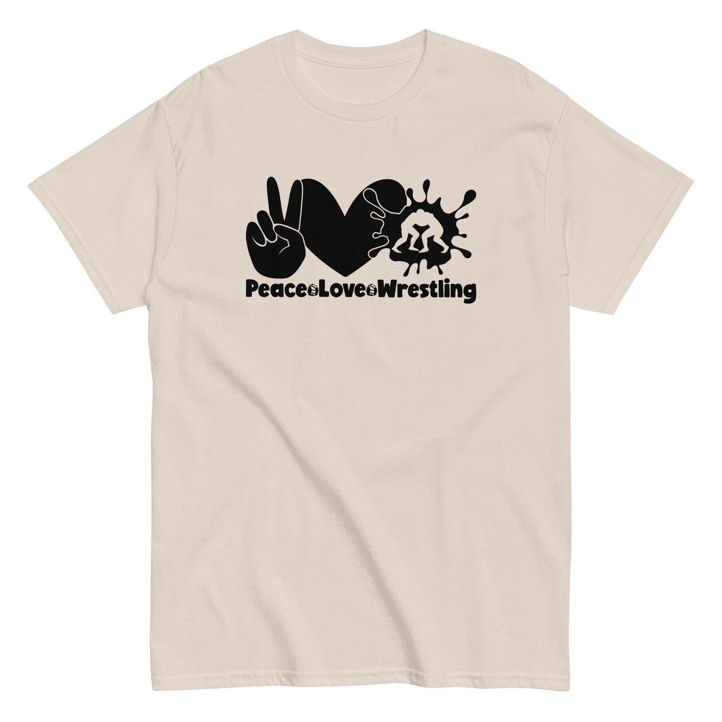 Peace Love Wrestling Shirt Natural / S Spirit Gear Collective T-Shirt
