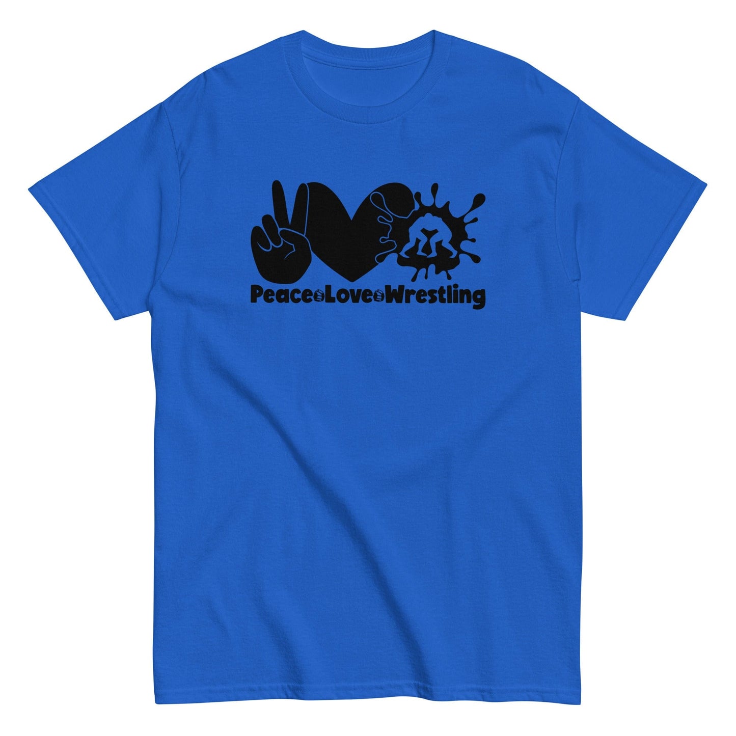 Peace Love Wrestling Shirt Royal / S Spirit Gear Collective T-Shirt