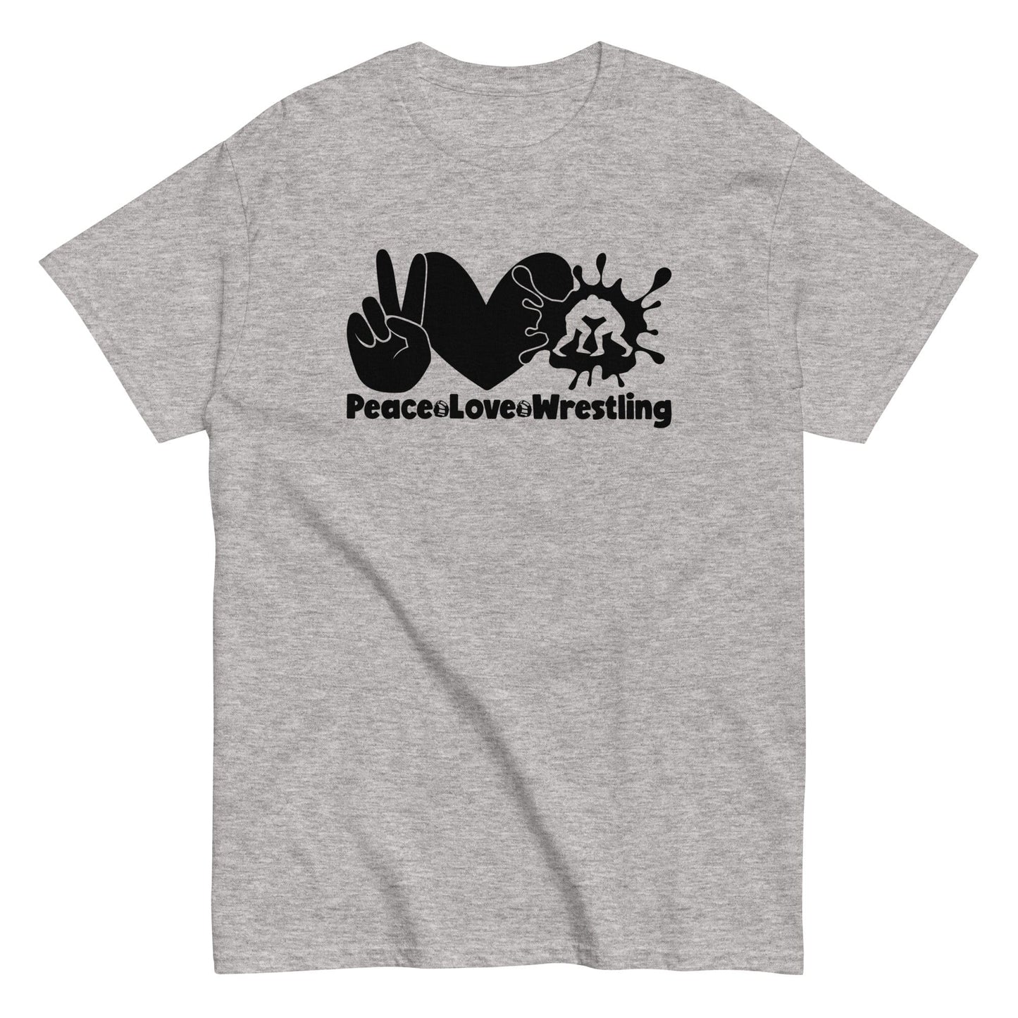 Peace Love Wrestling Shirt Sport Grey / S Spirit Gear Collective T-Shirt