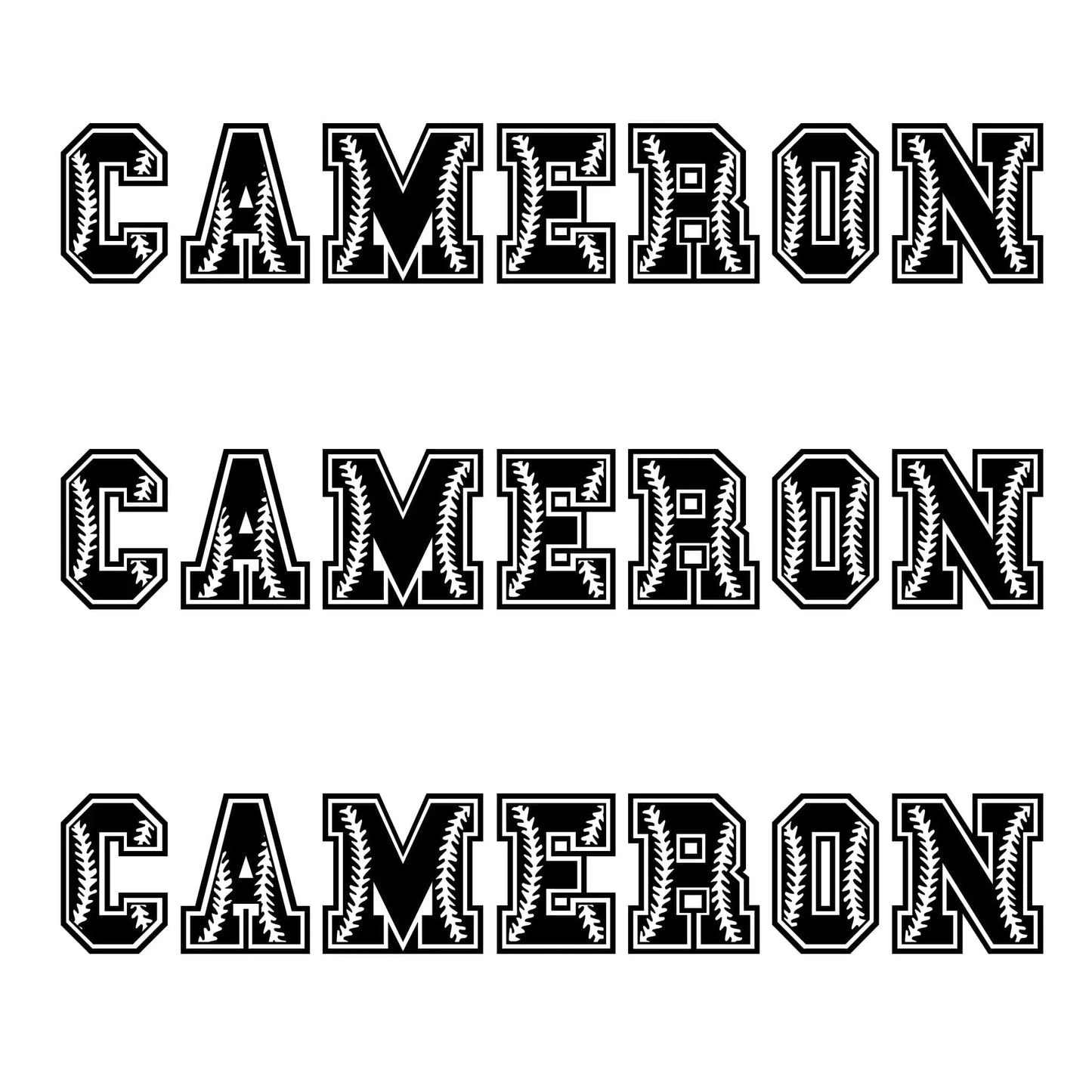 Personalized Baseball and Softball Name Sticker Sheet | 3 Custom Names Per Sheet Personalized Baseball/Softball Themed Stickers / White / 5.5″×5.5″ Spirit Gear Collective Personalized Baseball/Softball Sticker