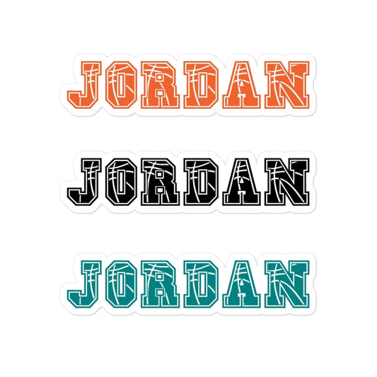 Personalized Basketball Name Sticker Sheet | 3 Custom Names Per Sheet Personalized Basketball Themed Stickers / White / 5.5″×5.5″ Spirit Gear Collective Personalized Basketball Name Stickers