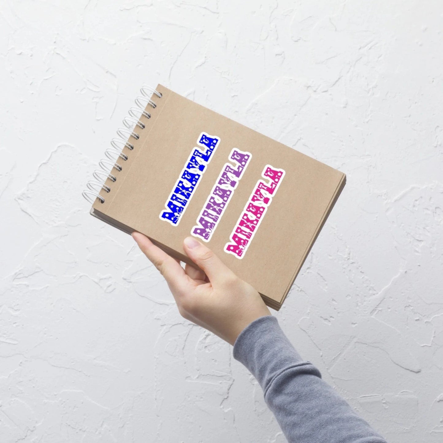 Personalized Cheer Name Sticker Sheet | 3 Custom Names with Cheerleader Silhouette Font Personalized Cheer Themed Stickers / White / 5.5″×5.5″ Spirt Gear Collective Personalized Cheer Sticker