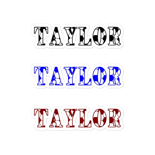Personalized Soccer Name Sticker Sheet | 3 Custom Names Per Sheet Personalized Soccer Themed Stickers / White / 5.5″×5.5″ Spirit Gear Collective Personalized Soccer Name Stickers