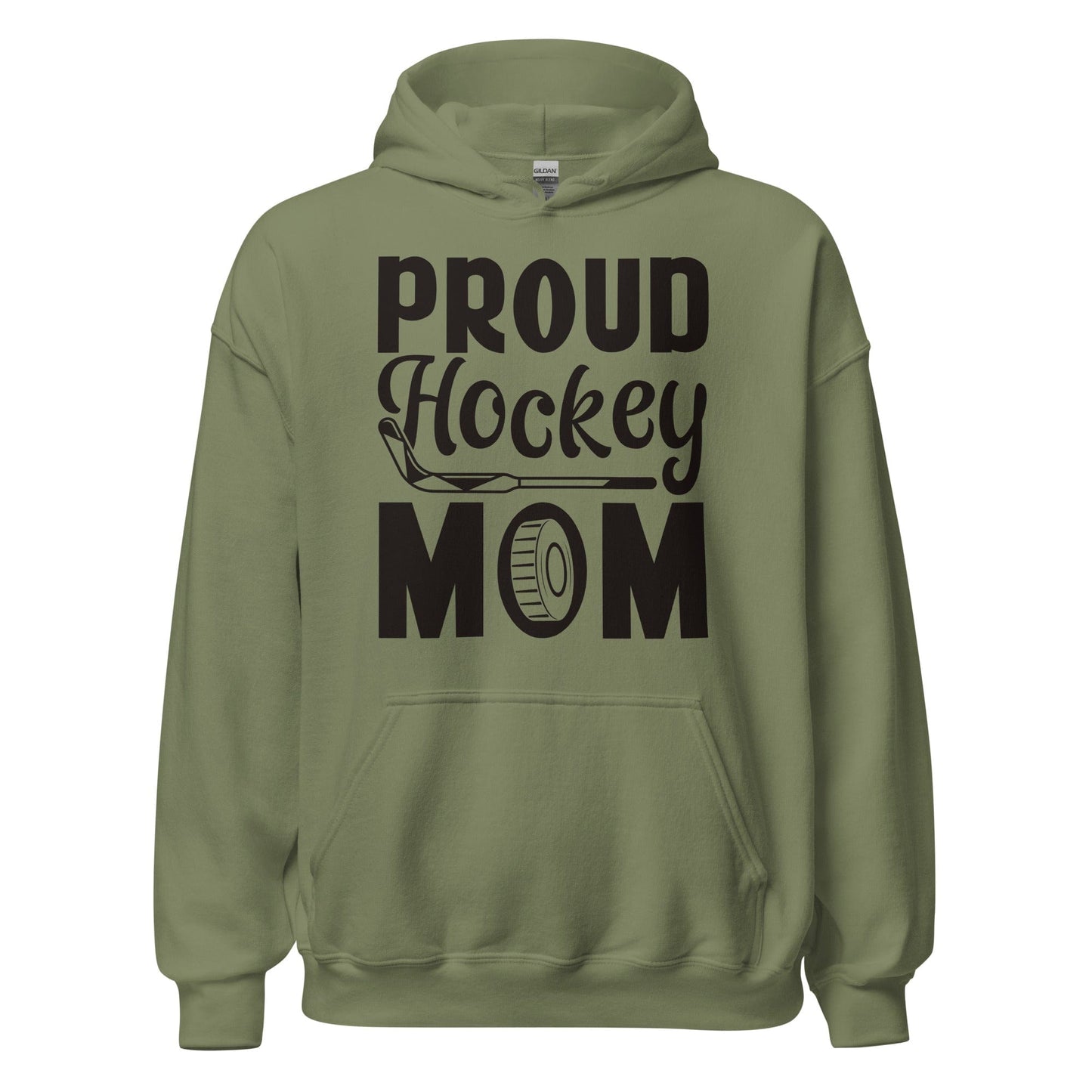 Proud Hockey Mom Hoodie Military Green / S Spirit Gear Collective Hoodie