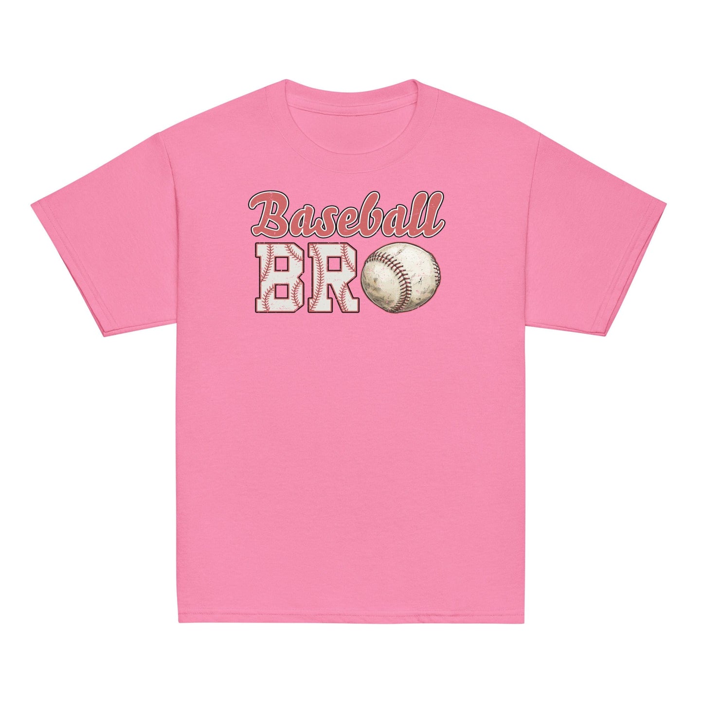 Retro Baseball Bro Shirt – Distressed Baseball Brother Tee Azalea / XS Spirit Gear Collective Baseball Brother Shirt