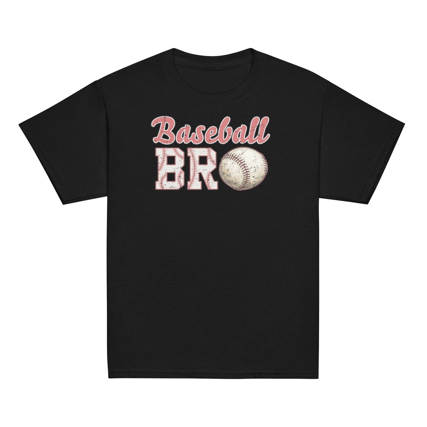 Retro Baseball Bro Shirt – Distressed Baseball Brother Tee Black / XS Spirit Gear Collective Baseball Brother Shirt