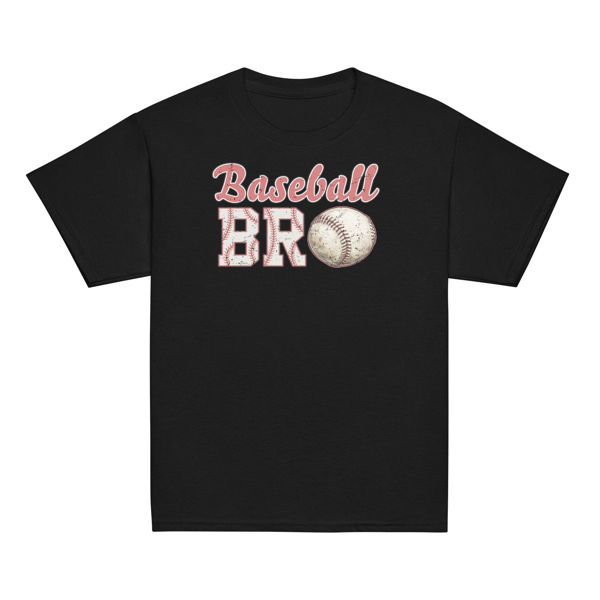 Retro Baseball Bro Shirt – Distressed Baseball Brother Tee Black / XS Spirit Gear Collective Baseball Brother Shirt