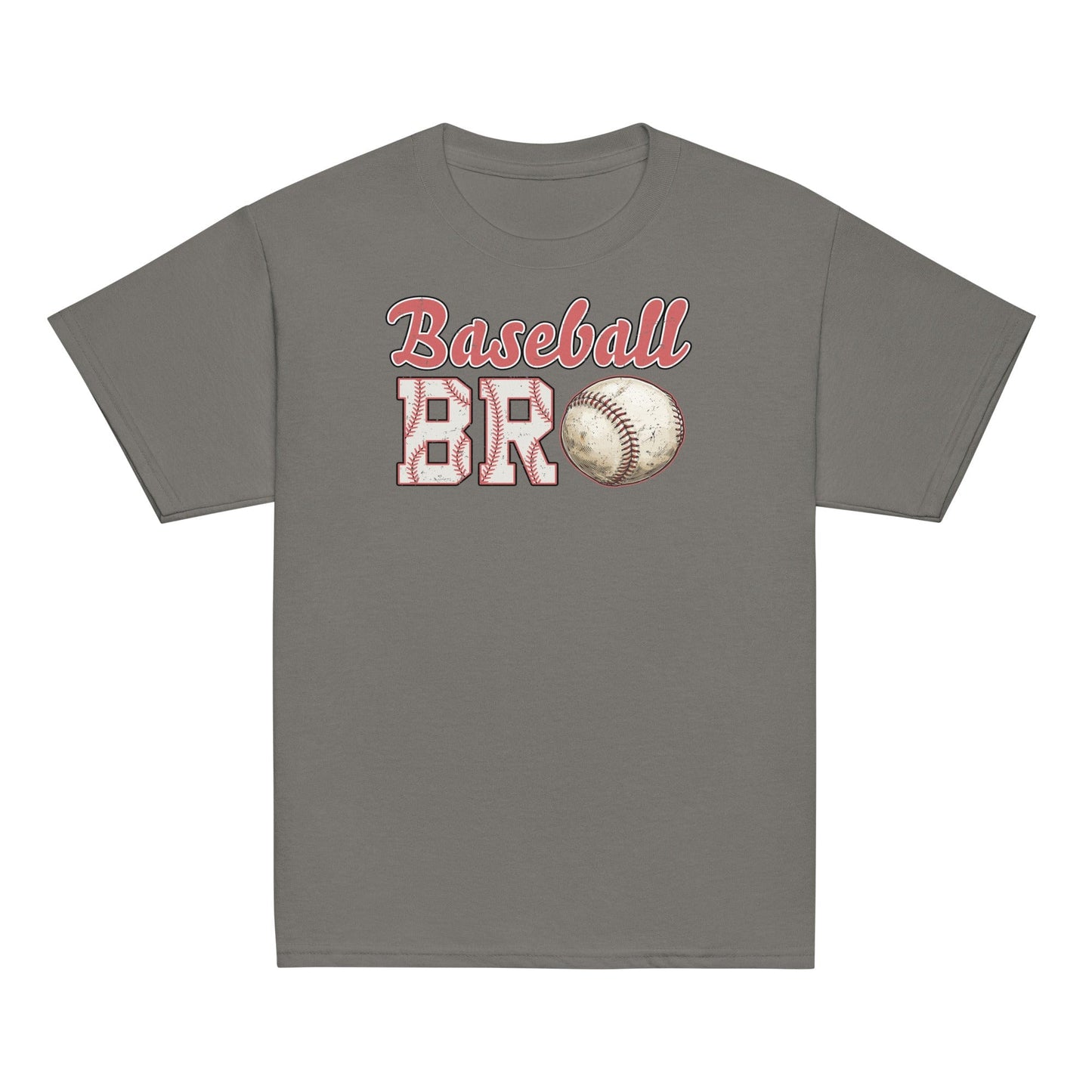 Retro Baseball Bro Shirt – Distressed Baseball Brother Tee Charcoal / XS Spirit Gear Collective Baseball Brother Shirt