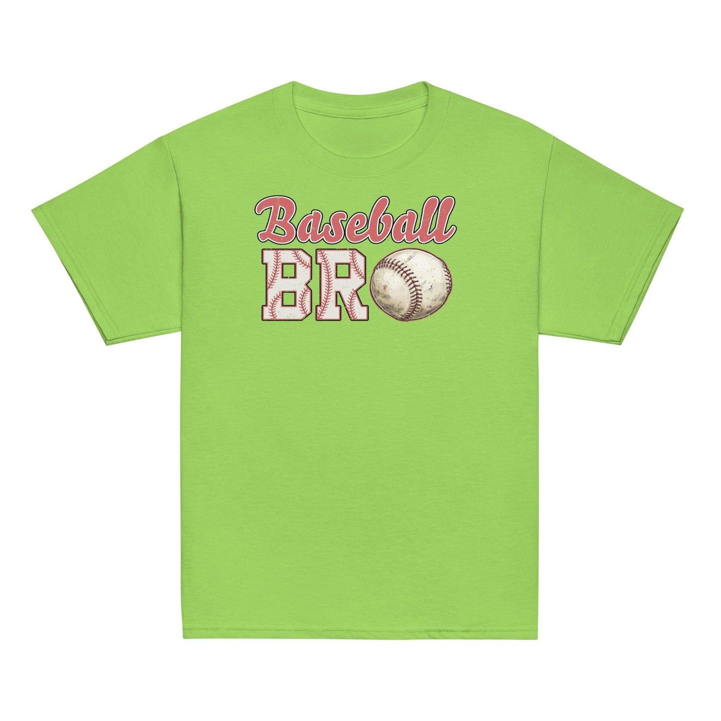 Retro Baseball Bro Shirt – Distressed Baseball Brother Tee Lime / XS Spirit Gear Collective Baseball Brother Shirt