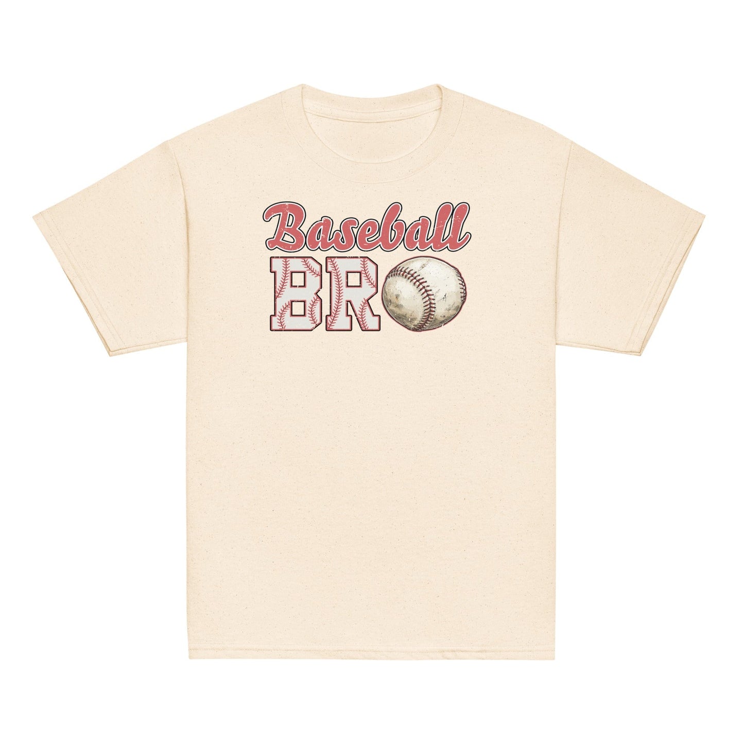 Retro Baseball Bro Shirt – Distressed Baseball Brother Tee Natural / XS Spirit Gear Collective Baseball Brother Shirt