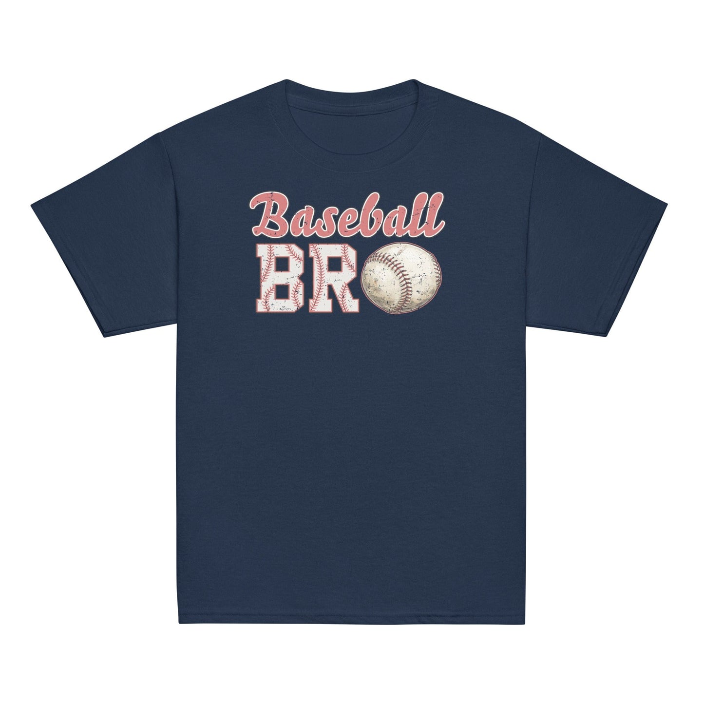 Retro Baseball Bro Shirt – Distressed Baseball Brother Tee Navy / XS Spirit Gear Collective Baseball Brother Shirt