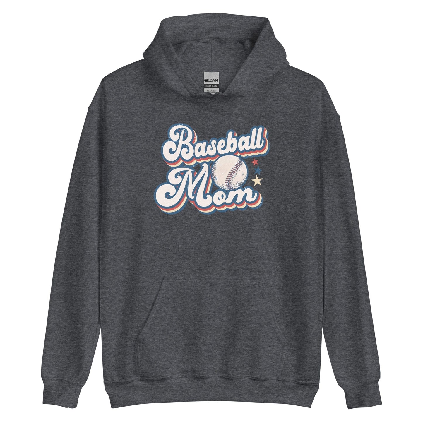 Retro Baseball Mom Hoodie – Sporty & Fun for Game Days Dark Heather / S Spirit Gear Collective Hoodie