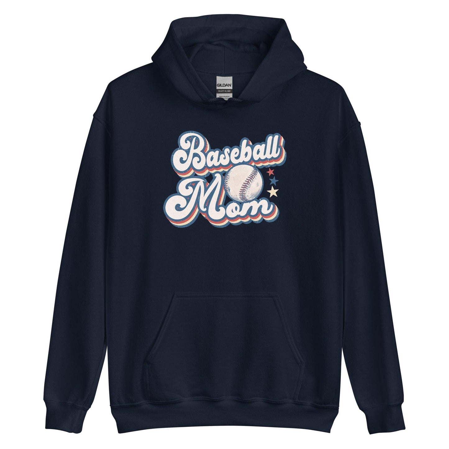 Retro Baseball Mom Hoodie – Sporty & Fun for Game Days Navy / S Spirit Gear Collective Hoodie