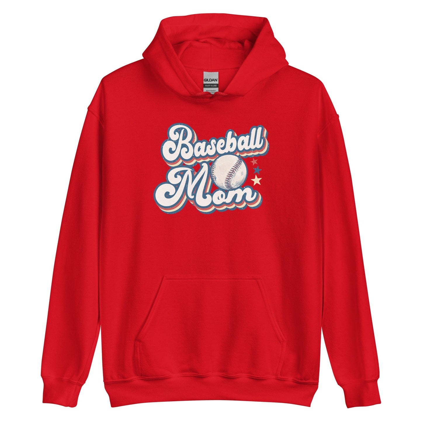 Retro Baseball Mom Hoodie – Sporty & Fun for Game Days Red / S Spirit Gear Collective Hoodie