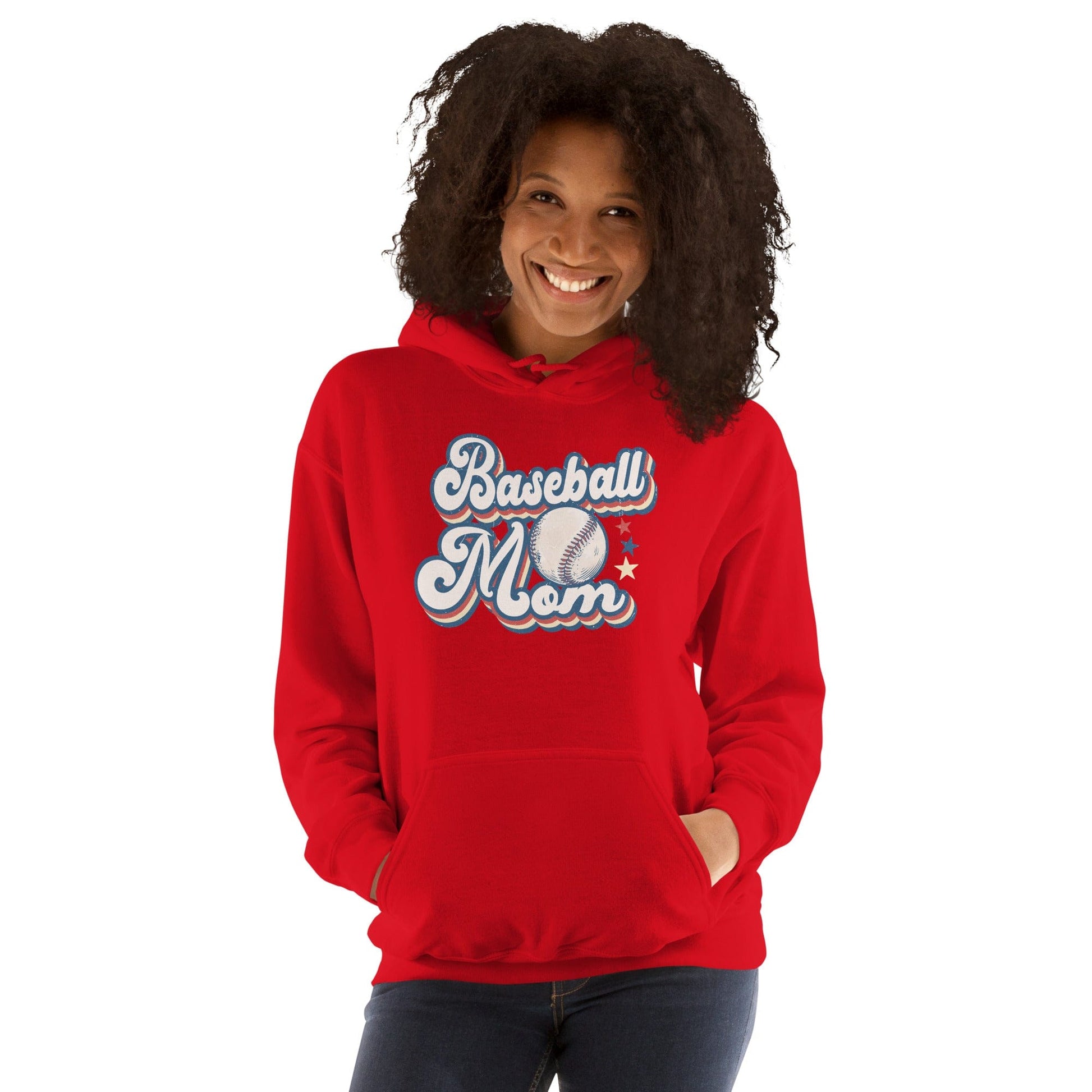 Retro Baseball Mom Hoodie – Sporty & Fun for Game Days Spirit Gear Collective Hoodie