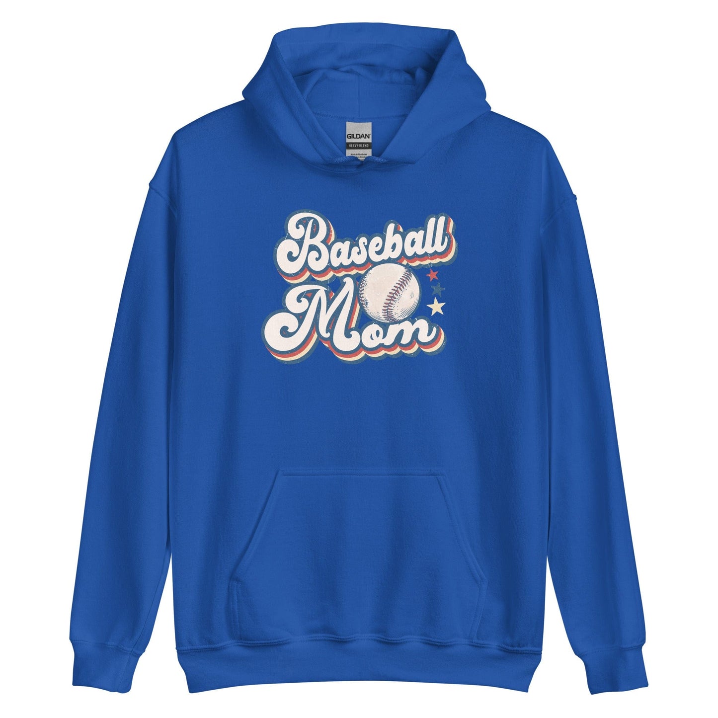 Retro Baseball Mom Hoodie – Sporty & Fun for Game Days Royal / S Spirit Gear Collective Hoodie