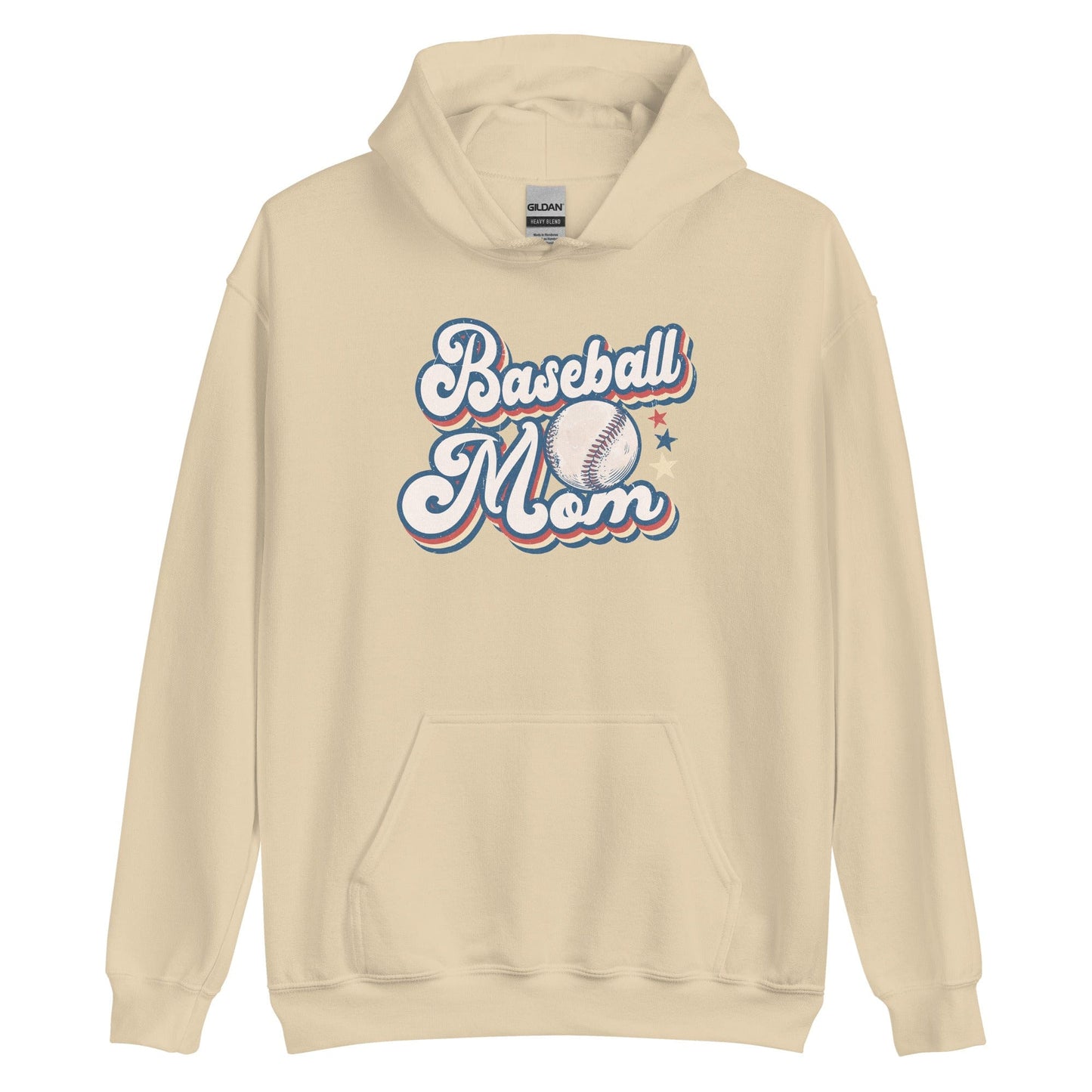Retro Baseball Mom Hoodie – Sporty & Fun for Game Days Sand / S Spirit Gear Collective Hoodie